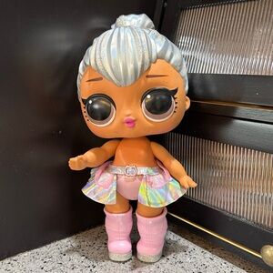 LOL Surprise Big B.B. Big Baby Kitty Queen 11" Large Doll Silver Hair